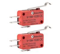 Heschen Lot de 2 micro-interrupteurs V-154-1C25 SPDT type manivelle 20 A 250 VAC