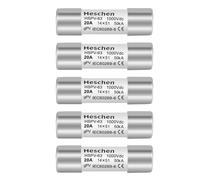 Heschen Lot de 5 fusibles photovoltaïques solaires DC1000 V HSPV-63 14 x 51 mm 20 A 1000 VDC 50 kA pour protection solaire du système PV