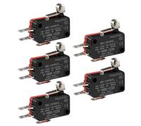 Heschen Lot de 5 micro-interrupteurs V-165S-1C25 SPDT à levier court à rouleau 16 A 250 VAC