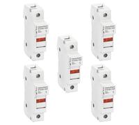 Heschen Lot de 5 supports de fusibles cylindriques RT18-32(X) 32 A AC690 V 1 pôle DIN montage rail pour RT18 RO15 fusible 10 x 38 mm