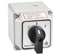 Heschen LW28-20/D404.4D Commutateur de sélection à cames universel à encliquetage ON-OFF 3 positions 16 bornes avec interrupteur principal extérieur pour allumer et interrompre les circuits