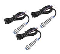 Heschen M12 Détecteur de proximité inductif, Type blindé, LJ12A3-2-Z/BY, Détecteur 2mm, 10-30VDC 200mA, PNP normalement ouvert (NO), 3 fils (3)