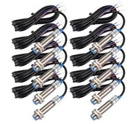 Heschen M12 Détecteur de proximité inductif, Type blindé, LJ12A3-2-Z/BY, Détecteur 2mm, 10-30VDC 200mA, PNP normalement ouvert (NO), 3 fils (10)