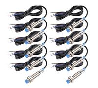 Heschen M12 Détecteur de proximité inductif, Type non blindé, LJ12A3-4-Z/BX, Détecteur 4mm, 10-30VDC 200mA, NPN normalement ouvert (NO), 3 fils (10)