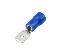 Heschen mâle rapide Déconnecte Vinyle isotherme 4,8 x 0,5 mm câble terminal pour 1,5-2,5 mm² (16-14 AWG) Bleu Lot de 100