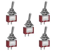 Heschen Miniature Interrupteur à bascule, MTS-101, On-OFF, SPST, 2 Broches, 2A 250V, 5A 120V, Lot de 5