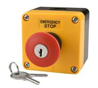 Heschen panneau rouge interrupteur d'arrêt d'urgence résistant aux intempéries interrupteur à bouton-poussoir 660V 10A avec boîte et clé