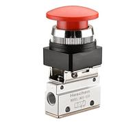 Heschen pneumatique mécanique Valve Mov-03 a, 1/8" Filetage Port, 3 Way 2 position, Champignon Rouge momentané Push Button Valve