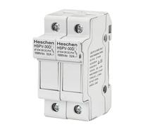 Heschen Porte-fusible Solaire/Photovoltaïque, HSPV-30D, DC1000V 32A, 2 Pôles, Montage sur Rail DIN 35mm, Certifié CE