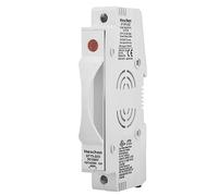 Heschen Porte-fusible solaire/photovoltaïque, ST15-32D, DC1500V 32A, 1 pôle, Indication de fusible grillé, Montage sur rail DIN 35mm, pour Fusible HSPV-32L HSPV-63L 10/14 * 85 mm, Certifié CE UL