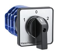 Heschen Sélecteur de came rotatif universel SZW26-125/D303.3, 660 V 125 A, ON-OFF-ON 3 positions, 3 phases, 12 bornes, CE