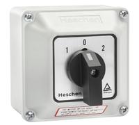 Heschen Sélecteur de came rotatif universel, SZW26-20/D202.2D, 660V 20A, ON-OFF-ON, 3 positions 2 phases 8 bornes, avec interrupteur principal boîtier extérieur (Boîte Plus grand)