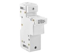 Heschen Socle Porte-Fusible Cylindrique, RT18-125(RO17), 100A AC690V, 1 Pôle, Montage Sur Rail DIN 35mm, pour Fusible RT18 RO17 22 x 58mm, Certifié CE