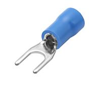 Heschen Sourcingmap SV2-4 Lot de 100 connecteurs de fil isolés pour fourche 1,5-2,5 mm² (16-14 AWG) Bleu