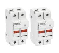 Heschen Support de fusible cylindrique RT18-32(X) 32A AC690V 2 pôles montage rail DIN pour RT18 RO15 fusible 10 x 38 mm conforme aux normes CE UL (2)