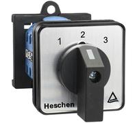Heschen SZW26-20/123.3-B11R Interrupteur à cames universel pour montage sur rail DIN 35 mm, 660 V 20 A, 3 positions, 3 phases, 12 bornes, homologué CE/TUV