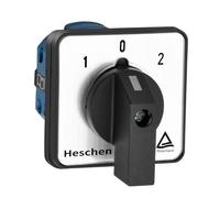 Heschen SZW26-20/D202.2 Interrupteur universel rotatif à came 660V 20A ON-OFF-ON 3 positions 2 phases 8 bornes CE