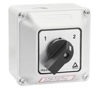 Heschen SZW26-20/N22.2D-BX Commutateur universel à came rotative, 660 V 20 A ON-ON, avec boîtier plus grand IP65, 2 positions, 2 phases, 8 ports, certifié TÜV