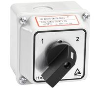 Heschen SZW26-20/N22.2D Commutateur universel à came rotative 660 V 20 A ON-ON, avec boîtier IP65, 2 positions, 2 phases, 8 ports, certifié TÜV