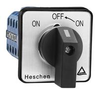 Heschen SZW26-20/ZC.404C.4 Interrupteur à cames universel, marche/arrêt (ON), bouton unilatéral, 660 V 20 A, 3 positions, 4 phases, 16 bornes, CE/TUV