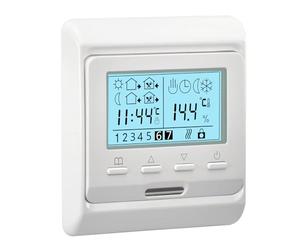 Heschen Thermostat de Programmation hebdomadaire numérique LCD, HS-E806, 230VAC 3Amp, contrôleur de thermostats de Chauffage par Le Sol Radiant, adapté aux systèmes de Chauffage à Eau