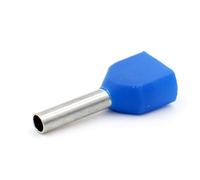 Heschen Twin Crimp Te7508 AWG 20 * 2/0,75 mm² * 2, Connecteur Electrique 2 Fils, Twin Cordon Extrémités Embouts, Connecteurs Twin Cord Extrémité Bornes, longueur 8 mm, Bleu, Lot de 1000
