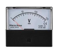 Heschen Voltmètre analogique rectangulaire DH-670 DC 0-150 V Classe 2,0