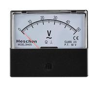 Heschen Voltmètre rectangulaire analogique 670 Style AC 0-50 V Classe 2.5 CE