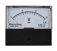 Heschen Voltmètre rectangulaire avec panneau analogique DH-670 Type DC 0-15 V Classe 2.0 CE