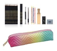 Heshengping Ensemble de crayons d'esquisse et de dessin 26 de fournitures d'art ensemble de crayons professionnels au charbon de bois graphite enfants et adultes débutants étudiant artiste(StyleB)