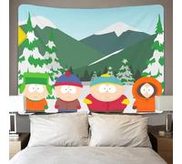 HESHS South_Park Tapisserie 3D Effet - Art Mural En Tissu, Tenture Murale Pour Chambre Et Salon, Serviette De Plage Décorative 150cmx200cm