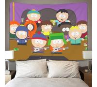 HESHS South_Park Tapisserie 3D Effet - Art Mural En Tissu, Tenture Murale Pour Chambre Et Salon, Serviette De Plage Décorative 150cmx200cm