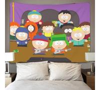 HESHS South_Park Tapisserie 3D Effet - Art Mural En Tissu, Tenture Murale Pour Chambre Et Salon, Serviette De Plage Décorative 180cmx230cm