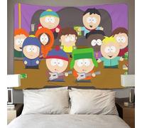HESHS South_Park Tapisserie 3D Effet - Art Mural En Tissu, Tenture Murale Pour Chambre Et Salon, Serviette De Plage Décorative 100cmx150cm