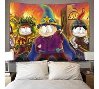 HESHS South_Park Tapisserie 3D Effet - Art Mural Tissu Décoratif, Décoration Murale Pour Chambre À Coucher, Tenture Artistique Et Nappes Moderne 70cmx100cm