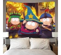 HESHS South_Park Tapisserie 3D Effet - Art Mural Tissu Décoratif, Décoration Murale Pour Chambre À Coucher, Tenture Artistique Et Nappes Moderne 180cmx230cm
