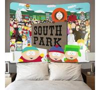 HESHS South_Park Tapisserie 3D Effet - Art Mural Tissu Décoratif, Décoration Murale Pour Chambre À Coucher, Tenture Artistique Et Nappes Moderne 150cmx200cm