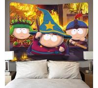 HESHS South_Park Tapisserie 3D Effet - Art Mural Tissu Décoratif, Décoration Murale Pour Chambre À Coucher, Tenture Artistique Et Nappes Moderne 130cmx150cm