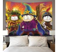 HESHS South_Park Tapisserie 3D Effet - Art Mural Tissu, Décoration Pour Chambre, Salon Et Collège Dortoir, Tenture Moderne 150cmx200cm