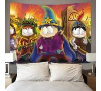 HESHS South_Park Tapisserie 3D Effet - Art Mural Tissu, Décoration Pour Chambre, Salon Et Collège Dortoir, Tenture Moderne 100cmx150cm