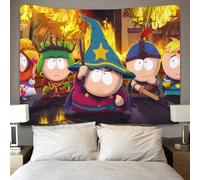 HESHS South_Park Tapisserie 3D Effet - Art Mural Tissu, Décoration Pour Chambre, Salon Et Collège Dortoir, Tenture Moderne 100cmx150cm
