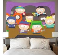 HESHS South_Park Tapisserie 3D Effet - Tissu Décoratif Pour Mur, Décoration Pour Chambre Et Salon, Serviette De Plage Multifonction 130cmx150cm