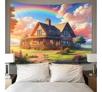 HESHS Sweet Landscape Tapisserie 3D Effet - Tissu Décoratif Pour Mur, Décoration Pour Chambre Et Salon, Serviette De Plage Multifonction 130cmx150cm