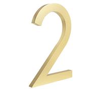 HESHUWEN Numero Maison 1pc 6" 15cm Numéro de Maison Flottant Numéro en Aluminium doré Plaque d'adresse en métal Numéro de Porte d'appartement Numéro de Maison extérieur #0-9 Numero De Maison(2,15cm)