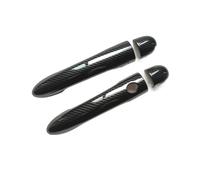 HESHUWEN PoignéE De Porte De Voiture Utilisation de l'ajustement for Renault Megane 2 II Mk2 Accessoires Poignée porte Horaire garniture Couvre l'imitation en plastique Fibre carbone(2DK1)