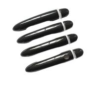 HESHUWEN PoignéE De Porte De Voiture Utilisation de l'ajustement for Renault Megane 2 II Mk2 Accessoires Poignée porte Horaire garniture Couvre l'imitation en plastique Fibre carbone(K1)