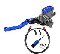 HESHUYAN Levier De Frein Moto Moto maître-cylindre levier hydraulique embrayage tuyau d'huile ligne arrière pied frein tige de traction saleté Pit Bike tressé tube(Blue B)