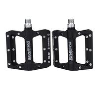 HESHUYAN Pedale Velo Ultra-léger VTT Pédales de vélo pédale de vélo de Montagne Vélo en Nylon en Fibre de Route Pédales de roulement de vélo de vélo de vélo PéDales pour VéLo(Black)