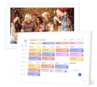 Hesmor 15,6" Calendrier Numérique 2026 Organisateur Familial Central avec Écran Tactile FHD 1080P Tableau des Tâches, Planification des Repas et Semaines, Synchronisation Wi-FI