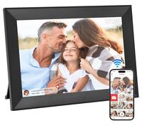 Hesmor Cadre Photo numérique WiFi, Cadre Photo numérique de 10,1 Pouces, écran Tactile LCD IPS 1280 x 800, Rotation Automatique, Stockage de 32 Go intégré, Noir